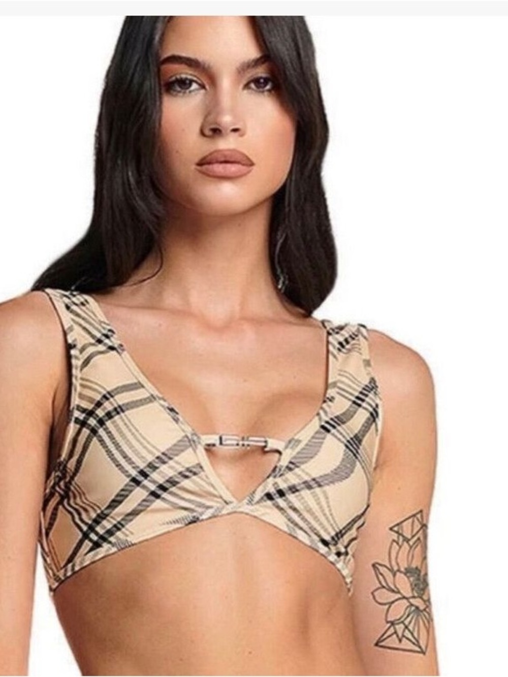 I.AM.GIA Plaid Bralette Top